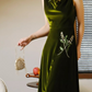Elegant Prom Dress Velvet A Line Evening Dress Gala Dress D2976