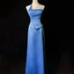 Charming Prom Dress A Line Asymmetrical Neck Long Evening Dresses Gala Dress D2985