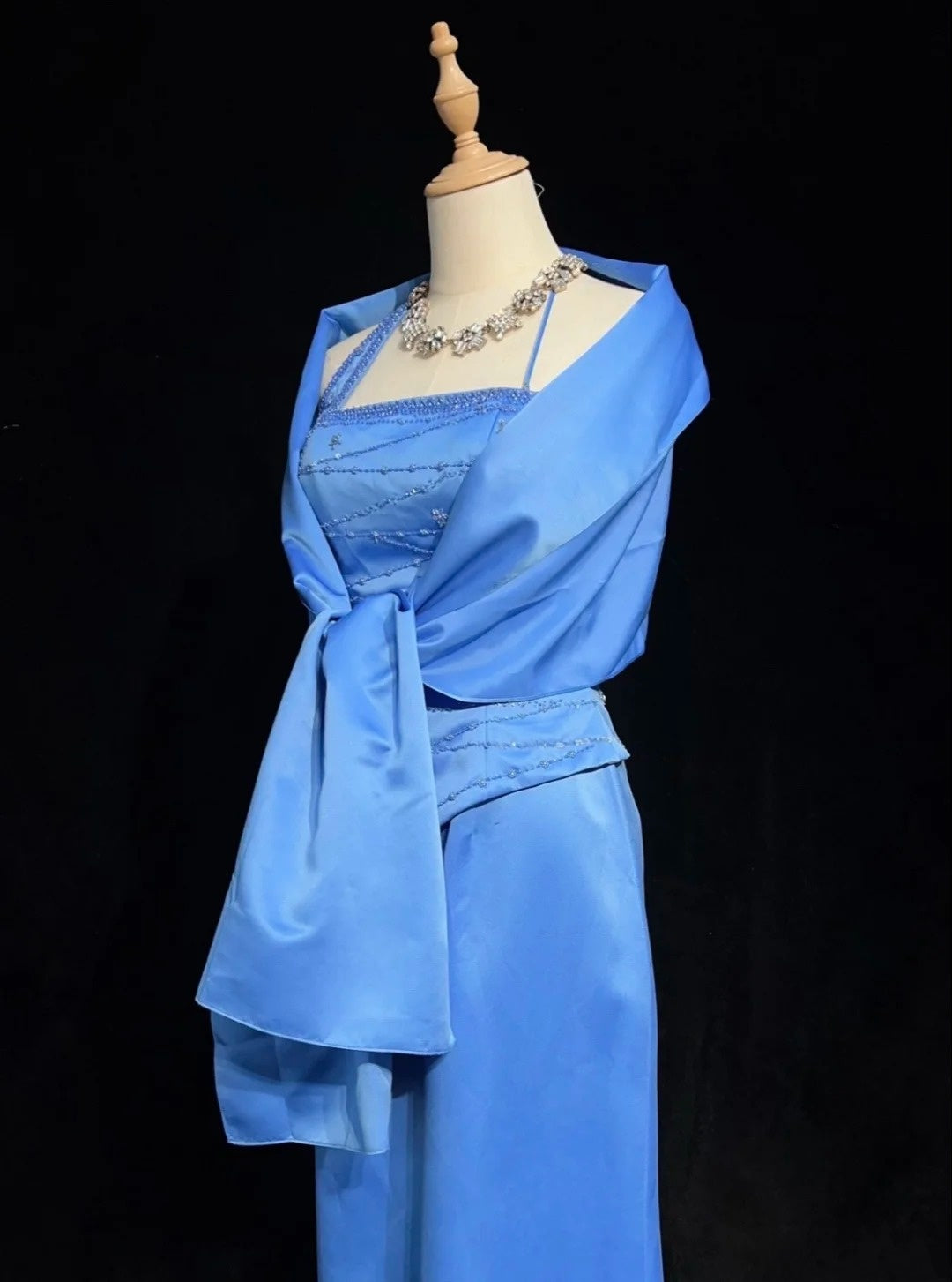 Charming Prom Dress A Line Asymmetrical Neck Long Evening Dresses Gala Dress D2985