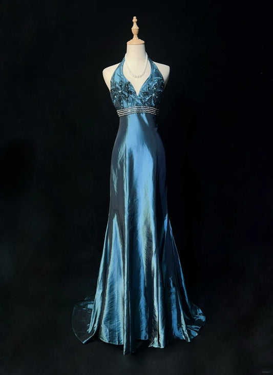 Elegant Prom Dress Halter Long Mermaid Evening Dresses Gala Dress Party Dress D2986