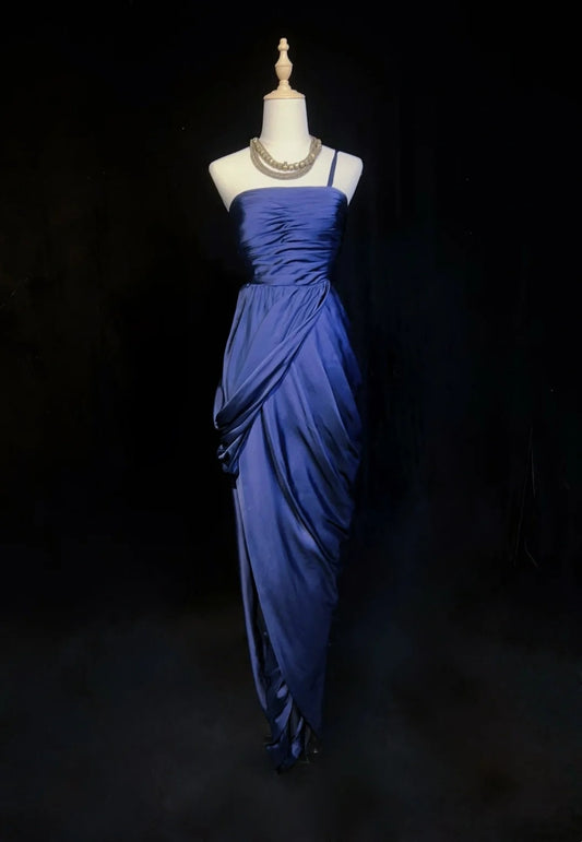 Pretty Prom Dress One Shoulder Pleated Evening Dresses Gala Dress Party Dress D2987
