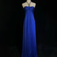Sexy Prom Dress Blue A Line Halter Pleated Long Gala Dress Evening Dresses Party Dress D2990