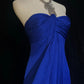 Sexy Prom Dress Blue A Line Halter Pleated Long Gala Dress Evening Dresses Party Dress D2990