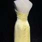 Stunning Prom Dress Light Yellow Spaghetti Straps Pleated Gala Dress Evening Dresses Party Dress D2991