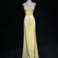 Stunning Prom Dress Light Yellow Spaghetti Straps Pleated Gala Dress Evening Dresses Party Dress D2991
