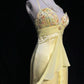 Stunning Prom Dress Light Yellow Spaghetti Straps Pleated Gala Dress Evening Dresses Party Dress D2991