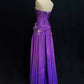 Gorgeous Prom Dress Purple A Line One Shoulder Pleated Gala Dress Evening Dresses Party Dress D2992