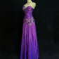 Gorgeous Prom Dress Purple A Line One Shoulder Pleated Gala Dress Evening Dresses Party Dress D2992