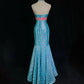 Shiny Prom Dress Blue Halter Sequin Mermaid Gala Dress Evening Dresses Party Dress D2993