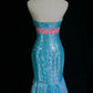 Shiny Prom Dress Blue Halter Sequin Mermaid Gala Dress Evening Dresses Party Dress D2993