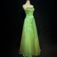 Gorgeous Prom Dress A Line Green Spaghetti Straps Gala Dress Evening Dresses D2995