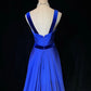 Gorgeous Prom Dress A Line Blue Straps Gala Dress Evening Dresses D2996