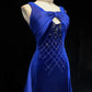 Gorgeous Prom Dress A Line Blue Straps Gala Dress Evening Dresses D2996