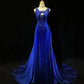 Gorgeous Prom Dress A Line Blue Straps Gala Dress Evening Dresses D2996