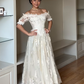 Elegant Prom Dress A Line Off Shoulder Lace Evening Dress Gala Dress D3000