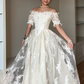 Elegant Prom Dress A Line Off Shoulder Lace Evening Dress Gala Dress D3000