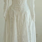 Elegant High Collar Backless Pearl Lace Wedding Dress D3000