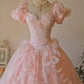 Cute Prom Dress Sweetheart Ruffle Backless Ball Gown Evening Dress Sweet 16th Dress D3003