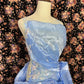 Shiny Prom Dress Light Blue Crew Neck Pleated Party Dress Gala Dress Evening Dress  D3007