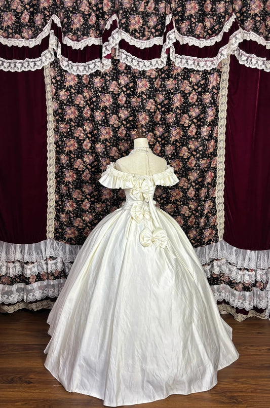 Sweet Prom Dress Off Shoulder Lace Pleated Ball Gown Birthday Dress Evening Dress   D3009