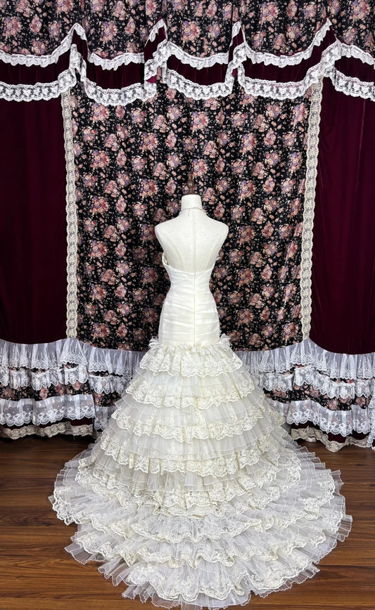 Elegant Prom Dress A Line Strapless Pleated Tiered Gala Dress Evening Dress    D3010