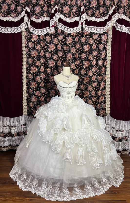 Stunning Ball Gown Sweetheart Beading Ruffle Birthday Dresses Evening Dress Quinceanera Dress Prom Dress     D3011