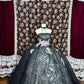 Stunning Prom Dress Strapless Embroidered Ball Gown Evening Dress Quinceanera Dress    D3014