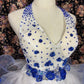 Pretty Prom Dress Halter Pleated Tulle Evening Dress Birthday Party Dress Ball Gown    D3020