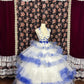 Pretty Prom Dress Halter Pleated Tulle Evening Dress Birthday Party Dress Ball Gown    D3020