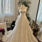 Elegant Sweetheart Lace Tulle Tiered Wedding Dress D3025