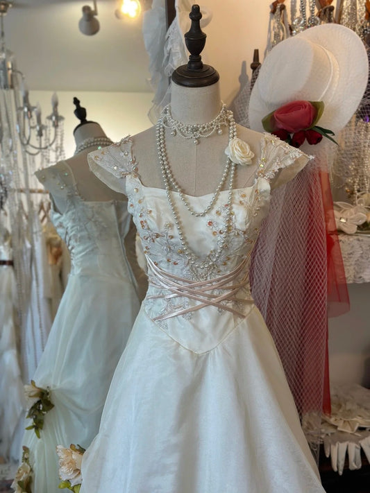 Charming Prom Dress A Line Square Neck Lace Gala Dress Evening Dress    D3026
