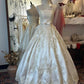 Vintage Strapless Ivory Wedding Gown Wedding Dress D3027