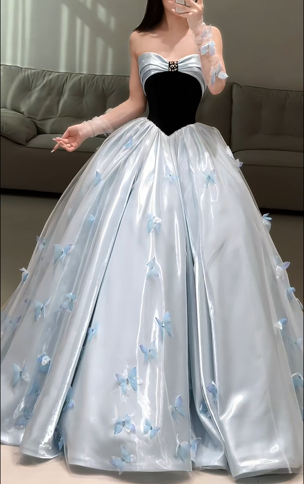 Stunning Prom Dress Sweetheart Pleated Ball Gown Evening Dress Sweet 16 Dress   D3028