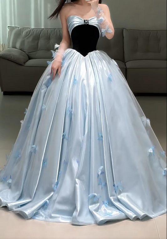 Stunning Prom Dress Sweetheart Pleated Ball Gown Evening Dress Sweet 16 Dress   D3028