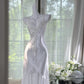 Sexy Prom Dress White Spaghetti Straps Ruffle Cocktail Dress Birthday Party Dress D3031