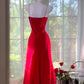 Beauty Prom Dress Red V-neck Pleated Evening Dress Gala Dress Dancing Dress D3033