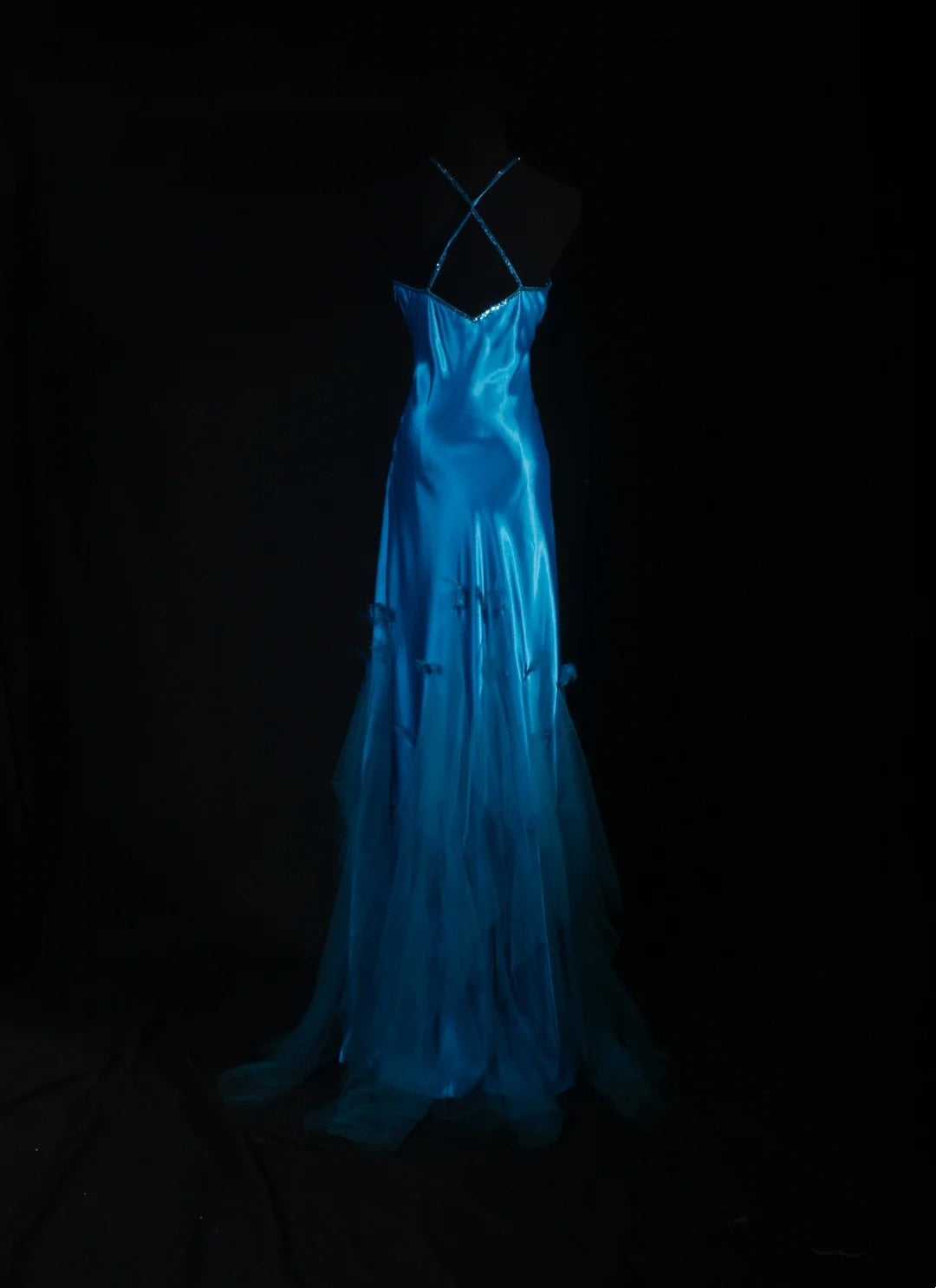 Gorgeous Prom Dress Blue V-neck Evening Dresses Birthday Party Dress Cocktail Dress D3036