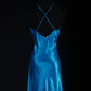 Gorgeous Prom Dress Blue V-neck Evening Dresses Birthday Party Dress Cocktail Dress D3036