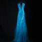 Gorgeous Prom Dress Blue V-neck Evening Dresses Birthday Party Dress Cocktail Dress D3036