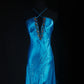 Gorgeous Prom Dress Blue V-neck Evening Dresses Birthday Party Dress Cocktail Dress D3036