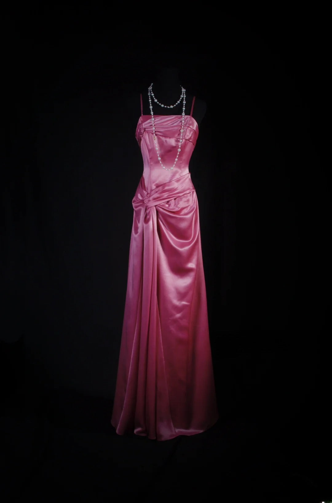 Pretty Prom Dress A Line Spaghetti Straps Pleated Evening Dresses Gala Dress D3038