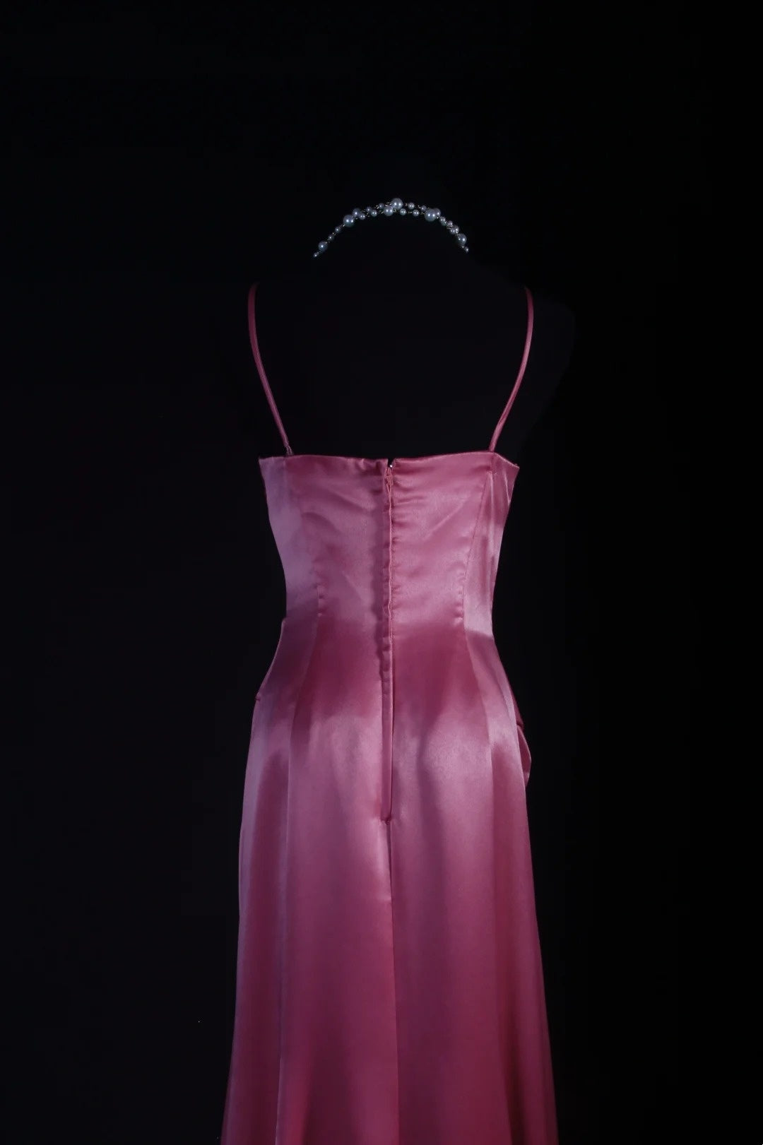 Pretty Prom Dress A Line Spaghetti Straps Pleated Evening Dresses Gala Dress D3038