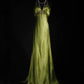 Gorgeous Prom Dress Green A Line Halter Pleated Evening Dresses Gala Dress D3039
