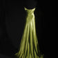 Gorgeous Prom Dress Green A Line Halter Pleated Evening Dresses Gala Dress D3039