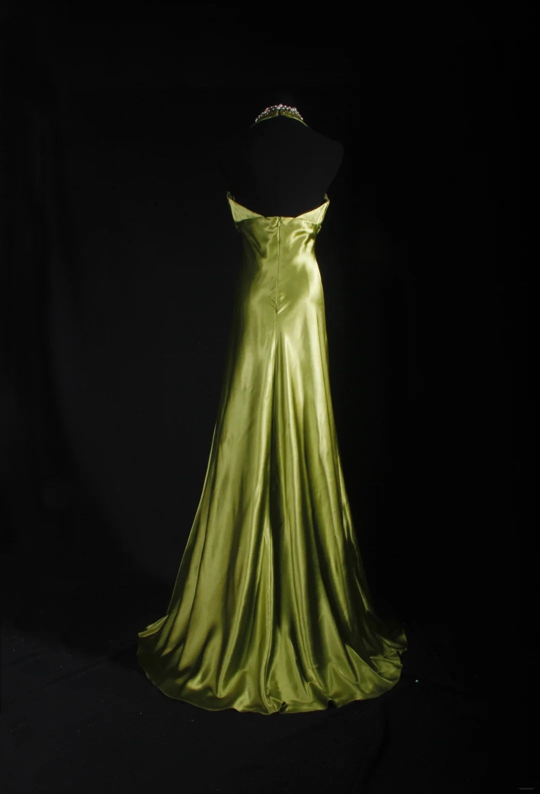 Gorgeous Prom Dress Green A Line Halter Pleated Evening Dresses Gala Dress D3039