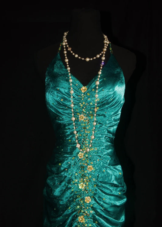 Gorgeous Prom Dress Halter Pleated Evening Dresses Gala Dress D3041