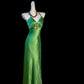 Charming Prom Dress Green V-neck Evening Dresses Gala Dress D3043