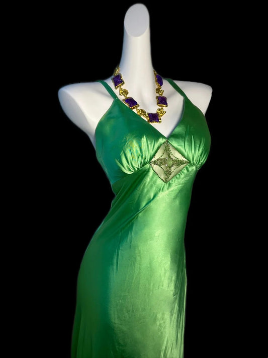 Charming Prom Dress Green V-neck Evening Dresses Gala Dress D3043