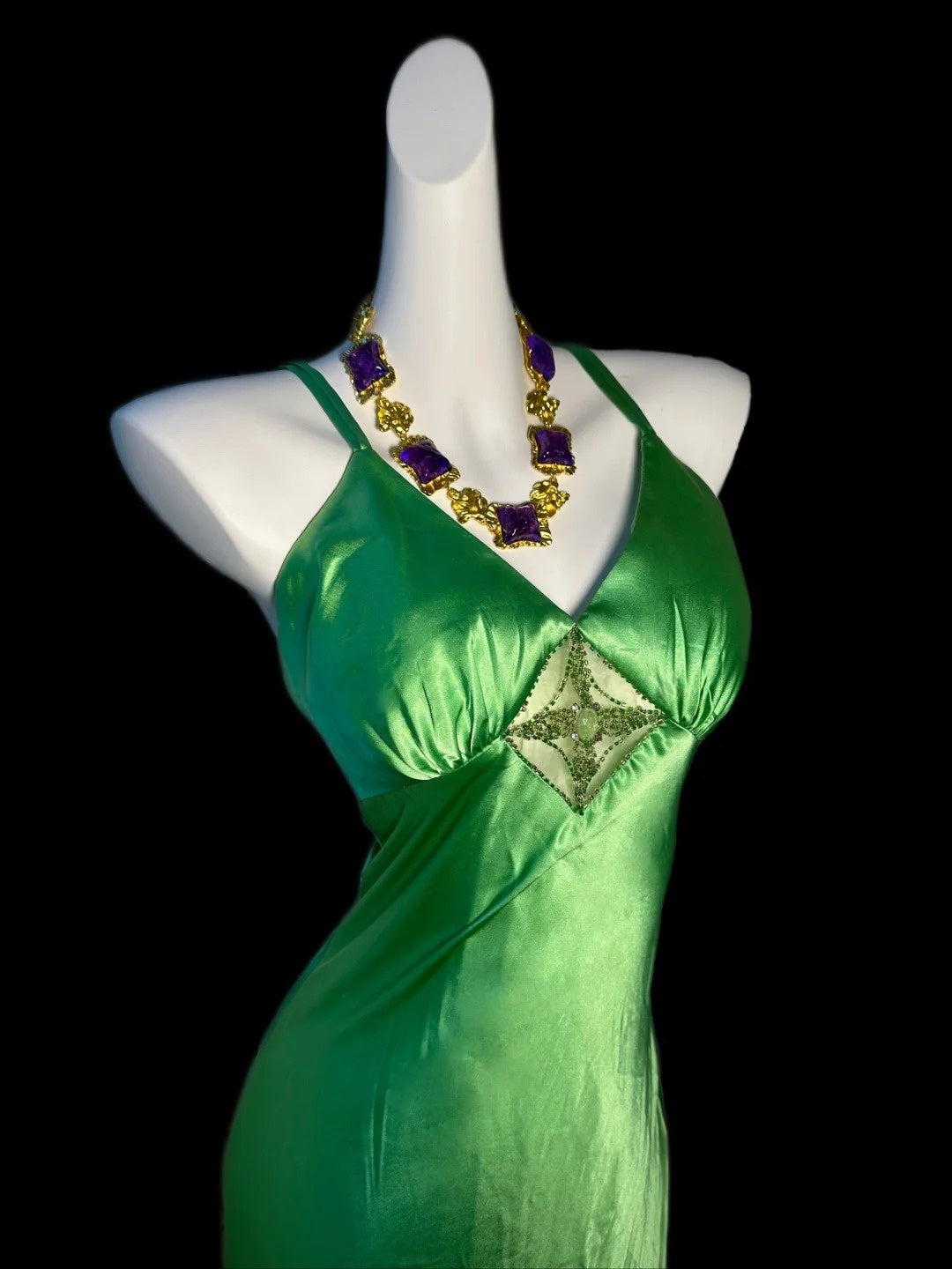 Charming Prom Dress Green V-neck Evening Dresses Gala Dress D3043