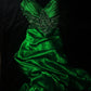Charming Prom Dress Dark Green Spaghetti Straps Pleated Evening Dresses Gala Dress D3045